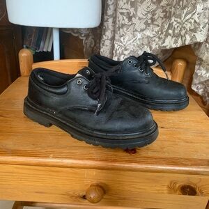 Women’s Steel toe Classic Black Leather Moto Boots Size‎ 6EE